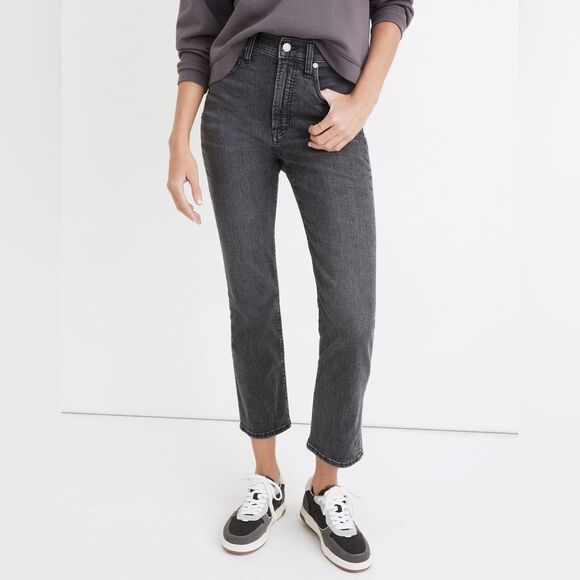 Madewell Women's Slim Demi-Boot Jeans in Hayford Wash Cropped Fit  |   Size:  28 - Picture 1 of 15